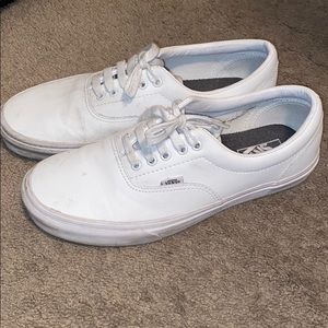 Vans White Leather Era Sneakers